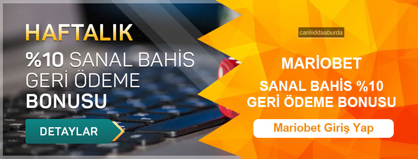 Mariobet Haftalık %10 Sanal Bahis Geri Ödeme Bonusu 
