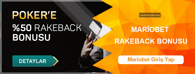 Mariobet Poker Rakeback Bonusu