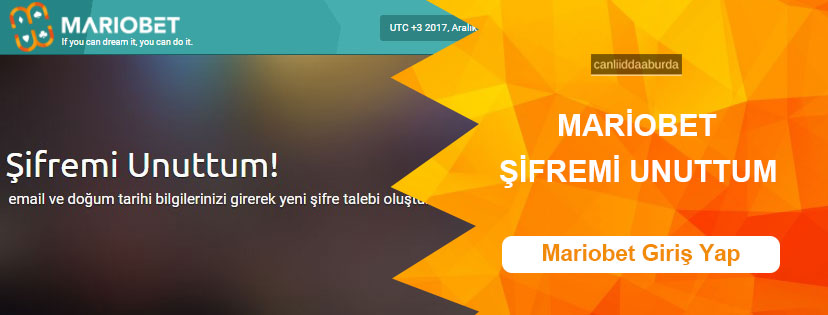 Mariobet Şifremi Unuttum