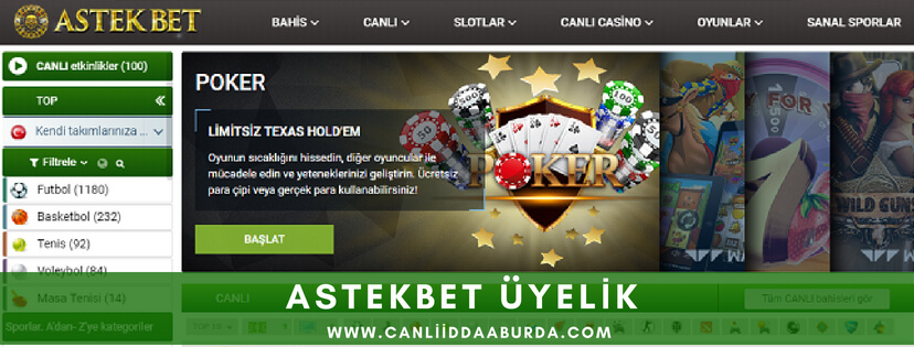 Astekbet üyelik