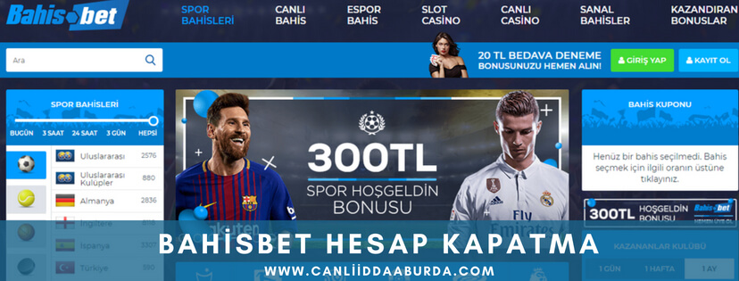 Bahisbet hesap kapatma