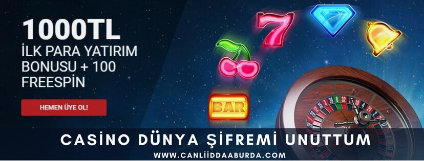 Casino Dünya şifremi unuttum