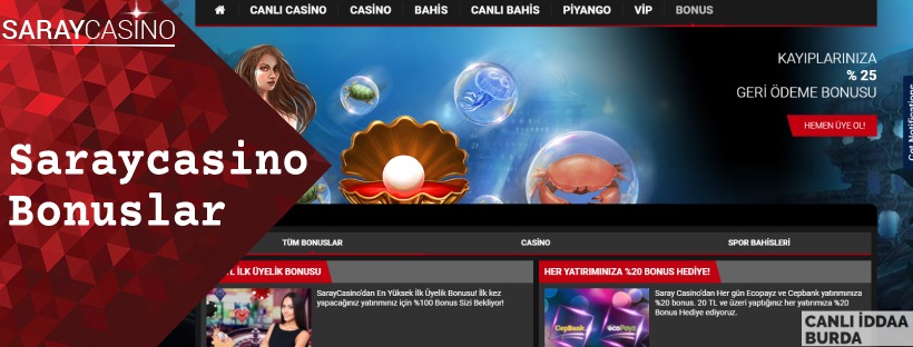 Saraycasino Bonuslar 