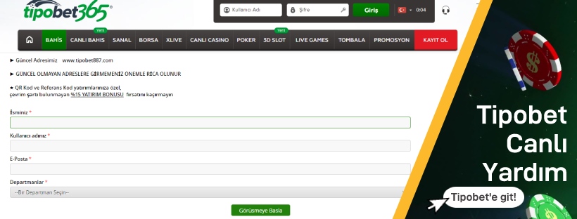 Tipobet365 Canlı Yardım