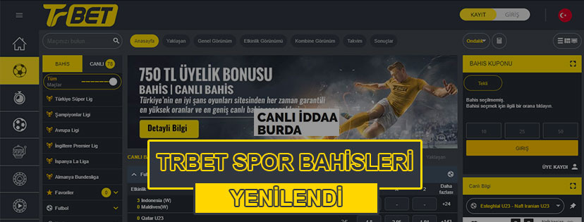 Trbet Spor Bahisleri Bölümü Yenilendi